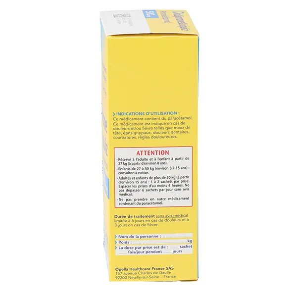 Doliprane Liquiz 500 mg stick sans sucre