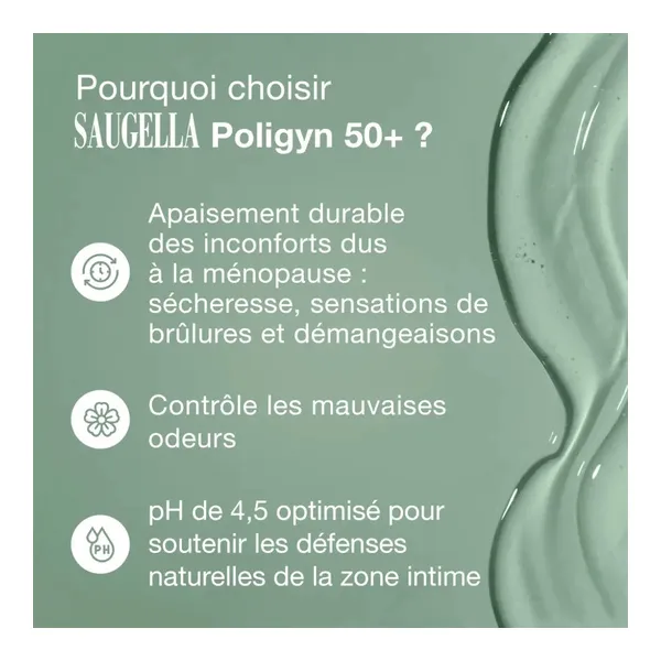 Saugella Poligyn 50+ Soin lavant intime Apaisant et Hydratant