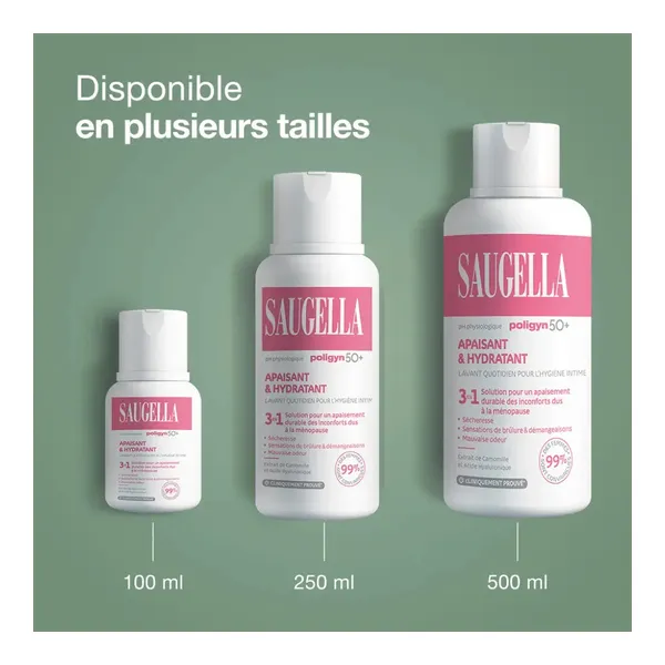 Saugella Poligyn 50+ Soin lavant intime Apaisant et Hydratant