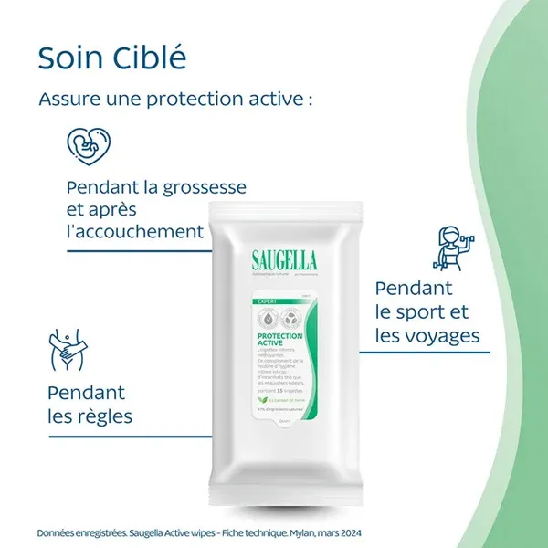 Saugella Lingettes intimes nettoyantes