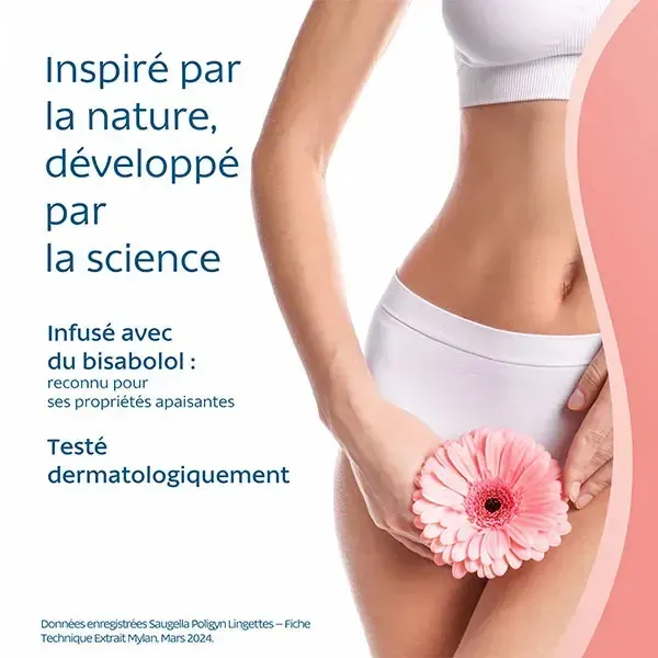 Saugella Poligyn lingettes intimes