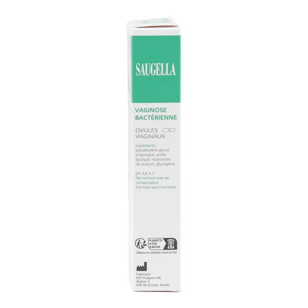 Saugella Vaginose bactérienne ovules vaginaux