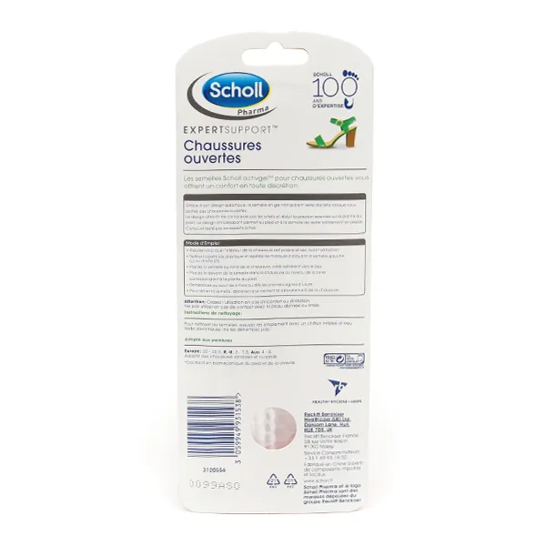 Scholl Activgel semelles chaussures ouvertes et sandales 1 paire