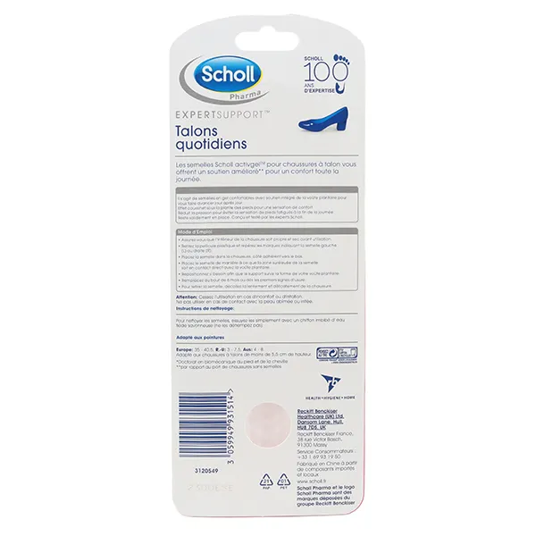 Scholl Activgel semelle talons quotidiens