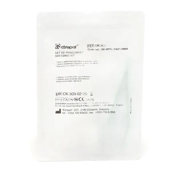 Set de pansement 6 tampons + 2 pinces