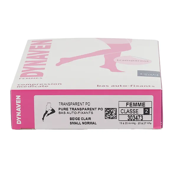 Sigvaris Dynaven Transparent Bas de Contention Pied ouvert Femme Classe 2