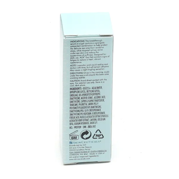 SkinCeuticals Prevent AOX+ Eye gel antioxydant