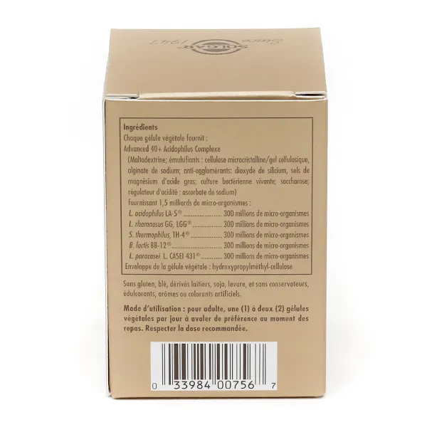 Solgar Advanced 40+ Acidophilus gélules