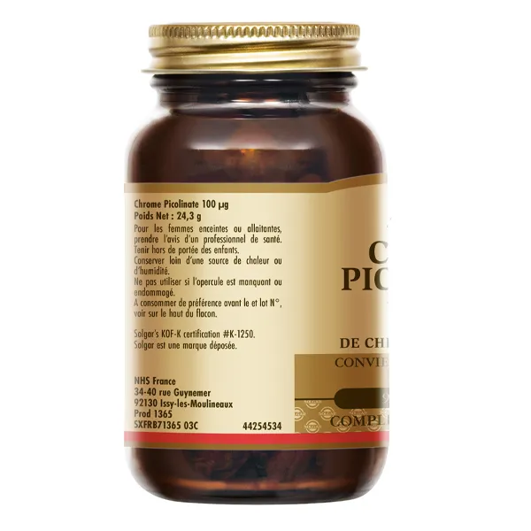 Solgar Chrome Picolinate 100 µg comprimés
