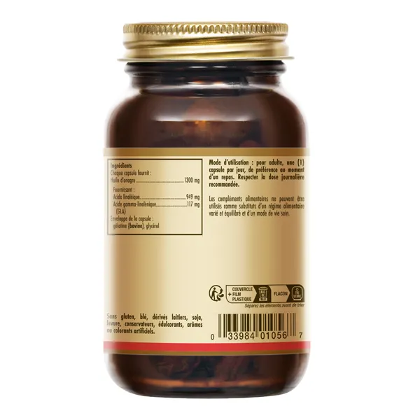 Solgar Huile d'onagre 1300 mg capsules
