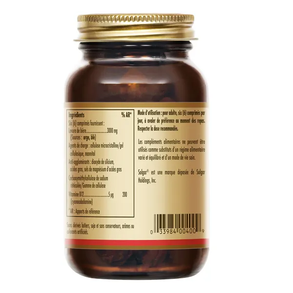 Solgar Levure de bière avec vitamine B12 comprimés