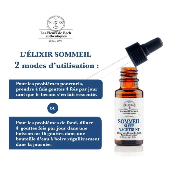 Elixirs and Co Fleurs de Bach Sommeil gouttes bio