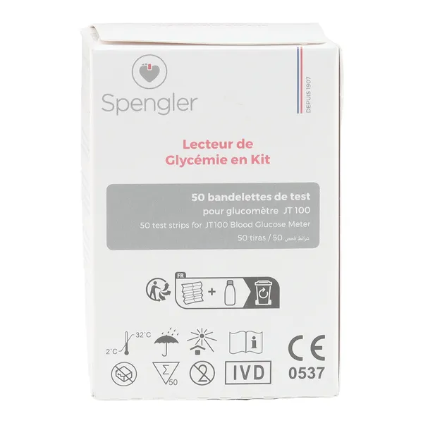 Bandelettes pour lecteur de glycémie Spengler JT100