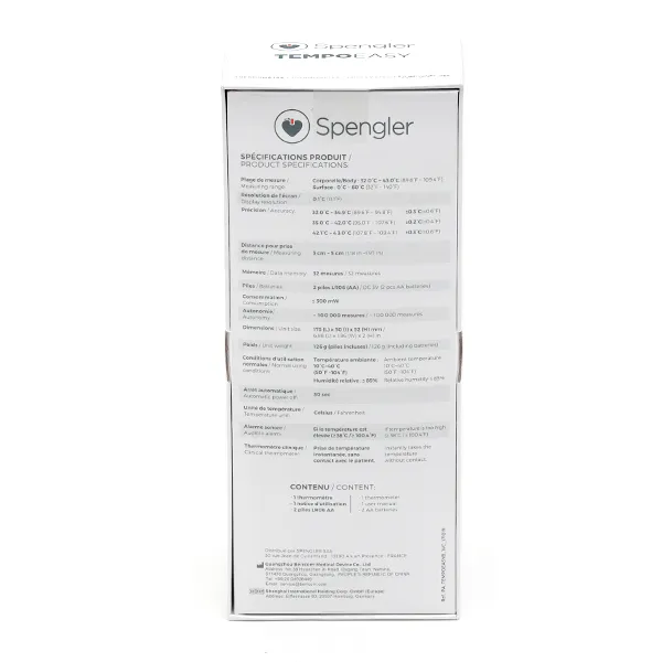 Thermomètre sans contact infrarouge Tempo Easy Spengler
