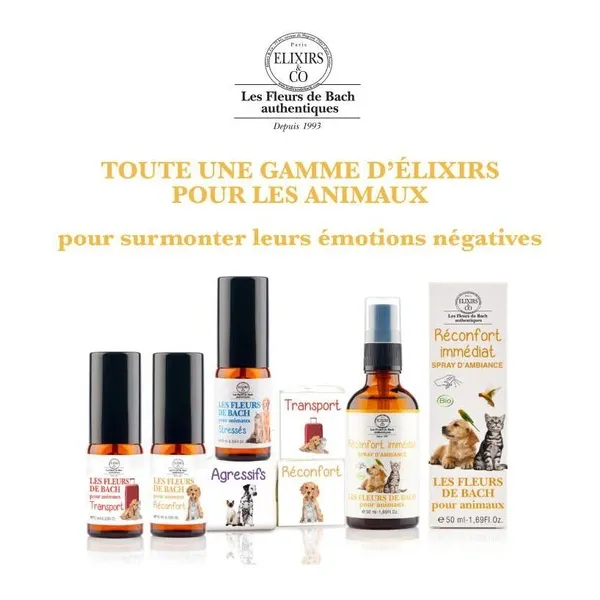 Elixirs and Co Fleurs de Bach Animaux Spray Réconfort immédiat