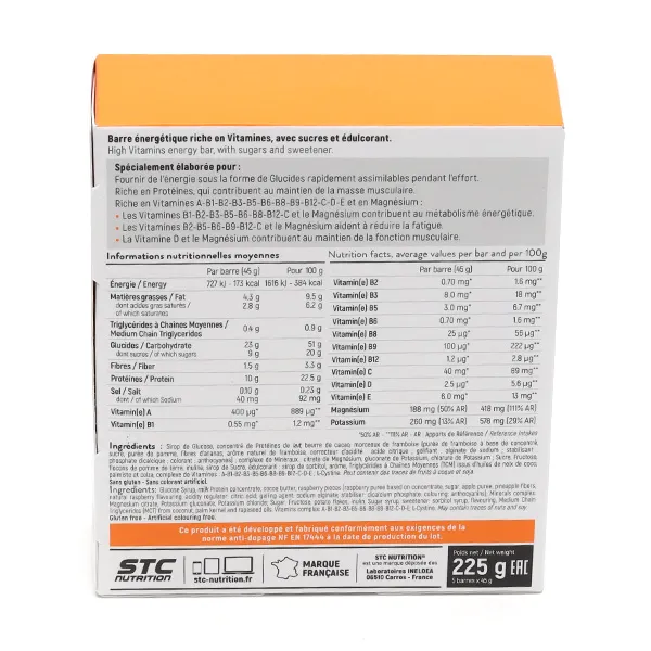 STC Nutrition VO2 Max Bar fruits rouges barres