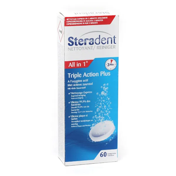 Steradent Triple Action Plus Comprimés effervescents