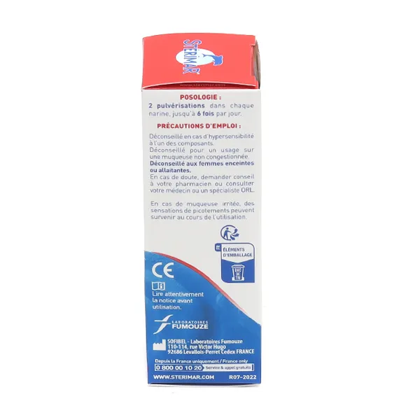 Stérimar Sinusite Nez très bouché spray nasal