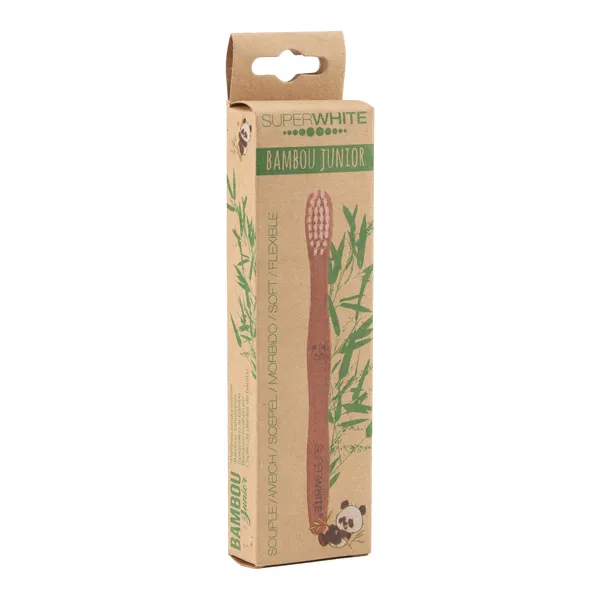 Super White brosse à dents en bambou Junior