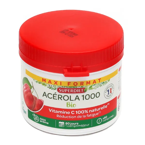 Super Diet acérola 1000 Bio comprimés à croquer