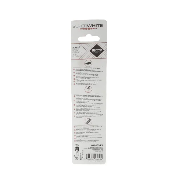 Super White Black edition brosse à dents souple