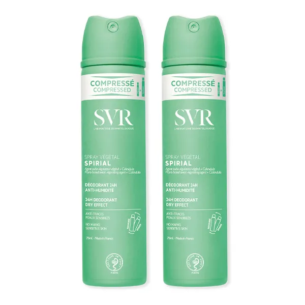 SVR Spirial déodorant végétal spray compressé efficacité 24h