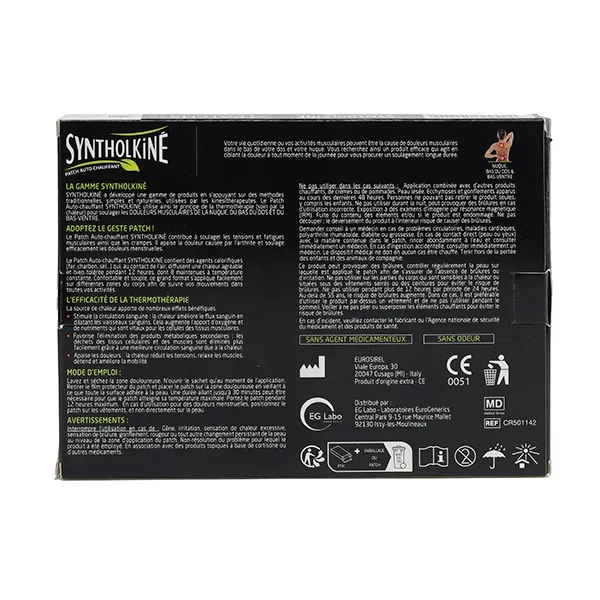 Syntholkiné patch chauffant grand format