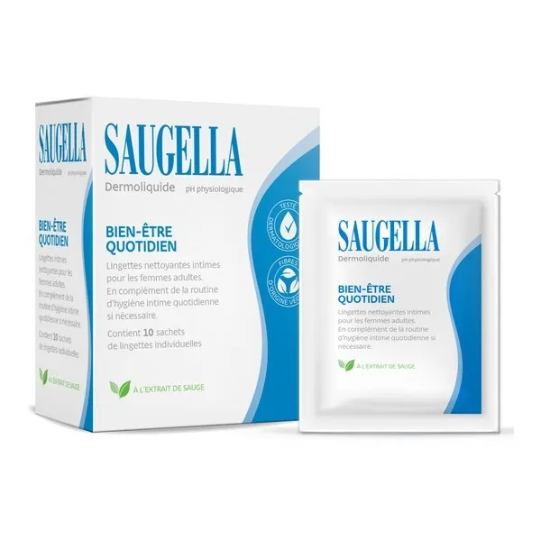 Saugella Dermoliquide lingettes intimes