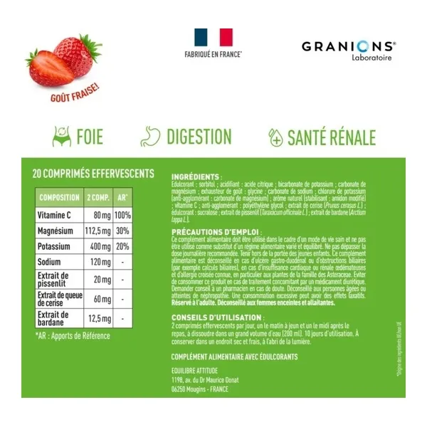 Granions Détox globale comprimés effervescents