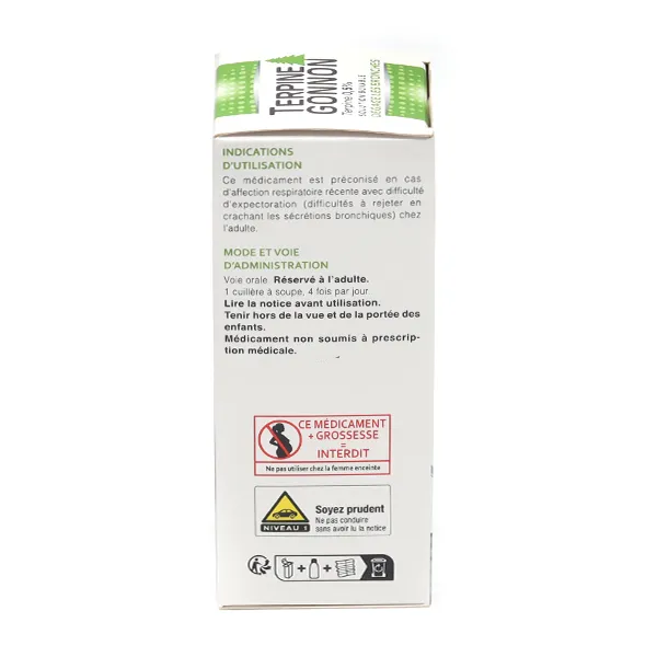 Terpine Gonnon sirop toux grasse