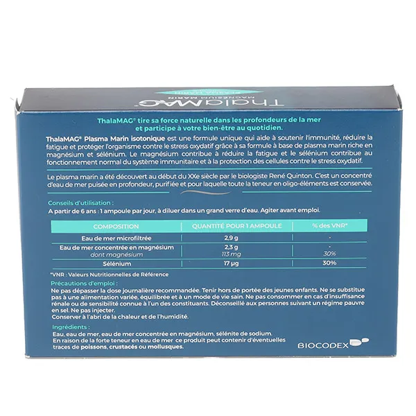 Thalamag Magnésium marin ampoules