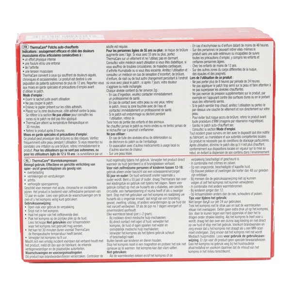 ThermaCare patch auto-chauffant nuque épaule poignet