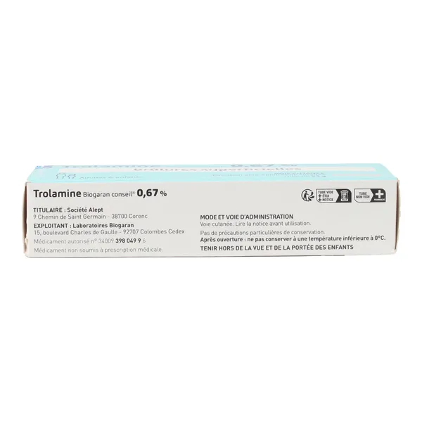 Trolamine 0,67% émulsion Biogaran