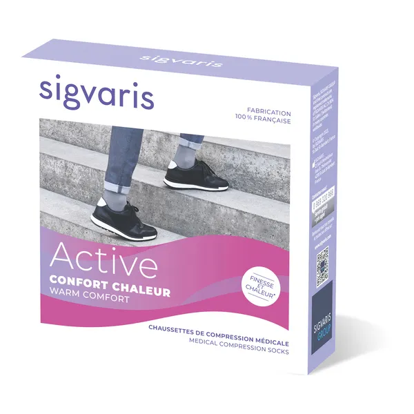 Sigvaris Active Confort chaleur Chaussettes de contention Femme Classe 2
