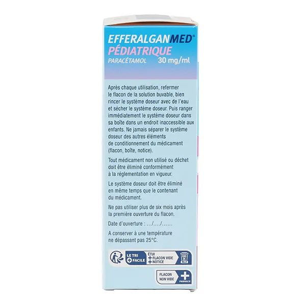 Efferalgan sirop pédiatrique Fraise