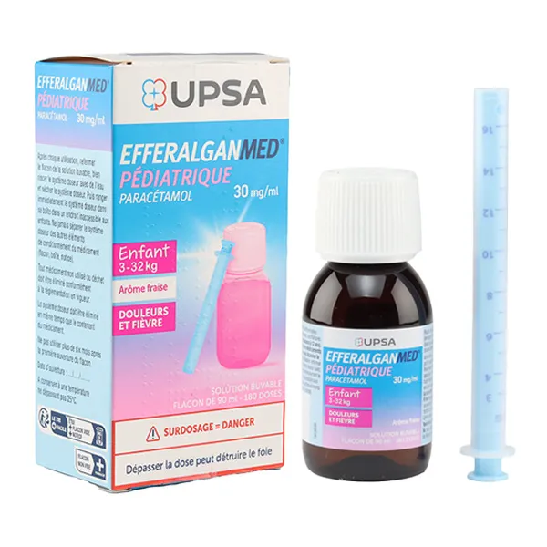 Efferalgan sirop pédiatrique Fraise