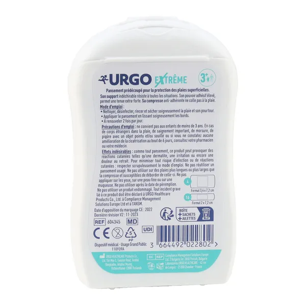 Urgo Extrême Pansements assortis