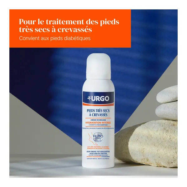 Urgo Crème en mousse pieds très secs à crevassés