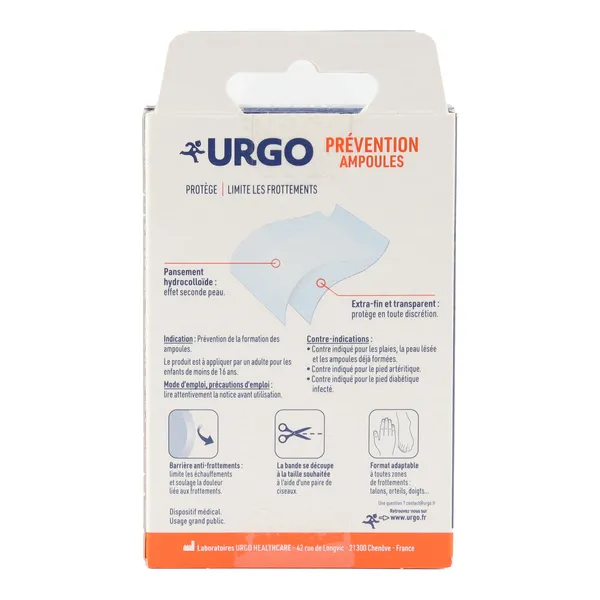 Urgo Prévention ampoules bandes hydrocolloïdes