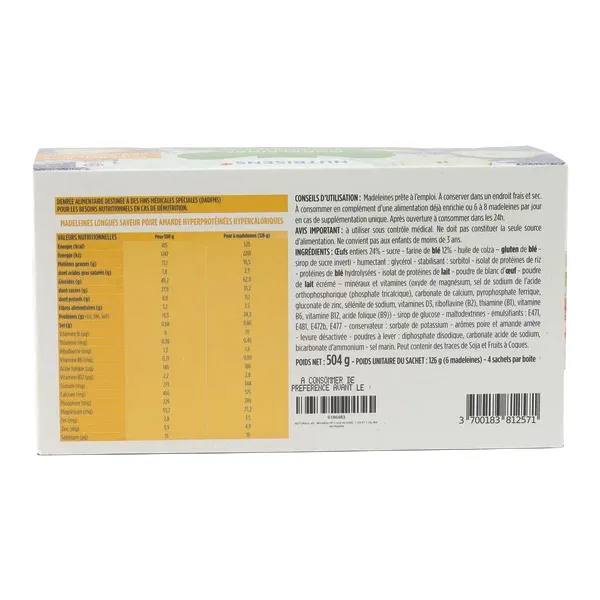 Nutrisens madeleines longues HP/HC