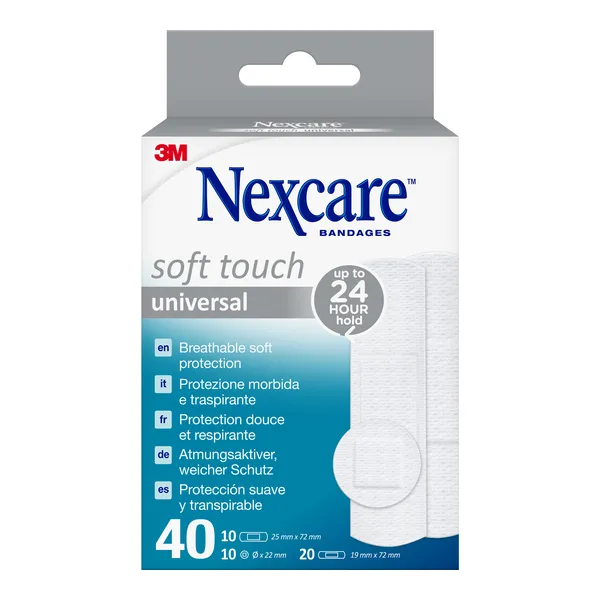 Nexcare Soft Touch pansement prédécoupé universel