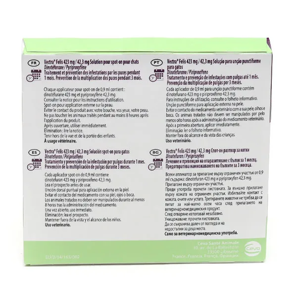 Vectra Felis Pipettes anti puces chat