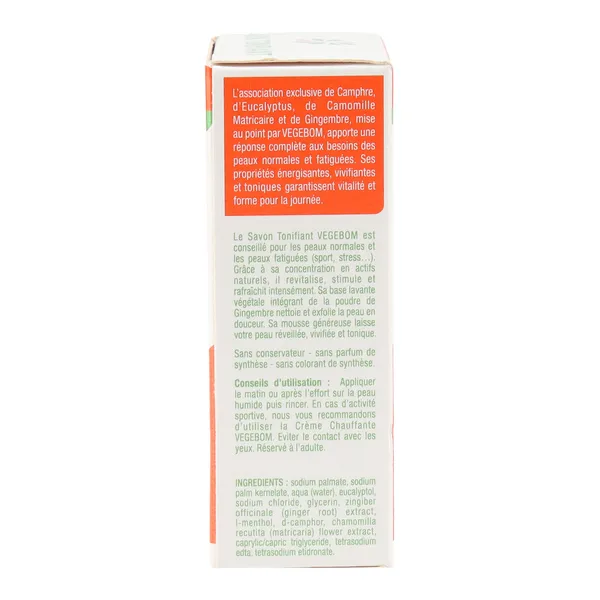 Vegebom savon tonifiant