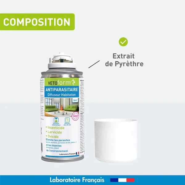Vetoform Antiparasitaire diffuseur habitation