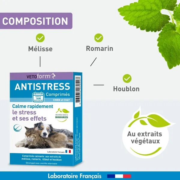 Vetoform anti-stress chien et chat Comprimés
