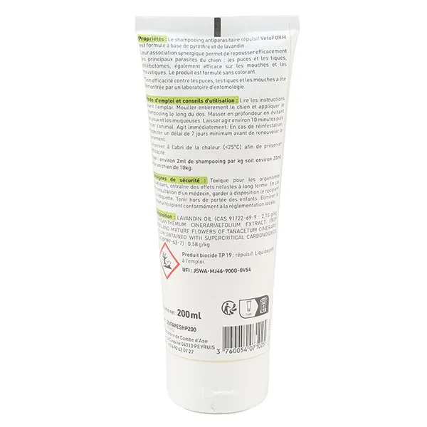 Vetoform Shampooing Antiparasitaire Insectifuge