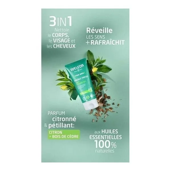 Weleda Homme gel douche 3 en 1