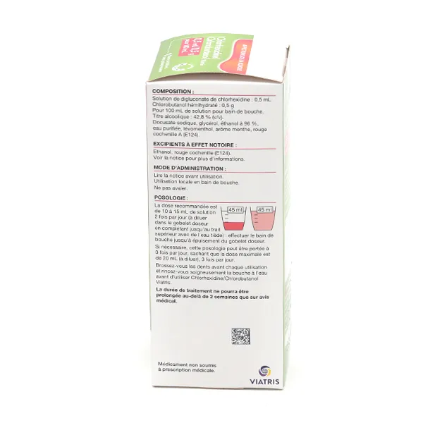 Chlorhexidine Chlorobutanol bain de bouche