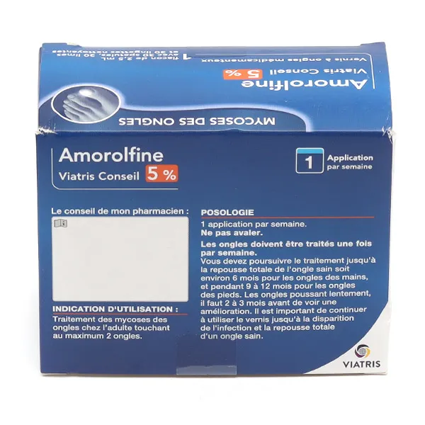 Amorolfine 5 % vernis mycose ongle Viatris