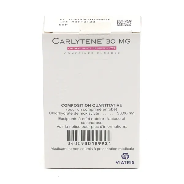 Carlytene 30 mg comprimés